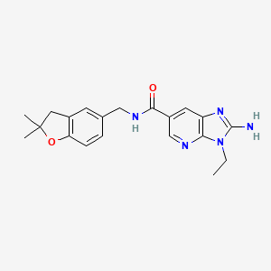 molecular formula C20H23N5O2 B5530386 2-amino-N-[(2,2-dimethyl-2,3-dihydro-1-benzofuran-5-yl)methyl]-3-ethyl-3H-imidazo[4,5-b]pyridine-6-carboxamide 