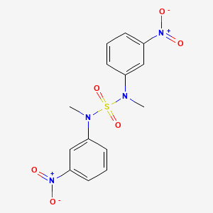 molecular formula C14H14N4O6S B5530410 N,N'-dimethyl-N,N'-bis(3-nitrophenyl)sulfamide 