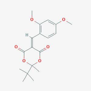 molecular formula C18H22O6 B5530476 2-tert-butyl-5-(2,4-dimethoxybenzylidene)-2-methyl-1,3-dioxane-4,6-dione 