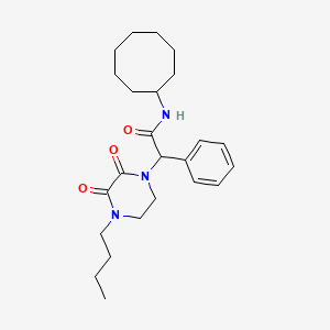 molecular formula C24H35N3O3 B5530513 2-(4-butyl-2,3-dioxopiperazin-1-yl)-N-cyclooctyl-2-phenylacetamide 