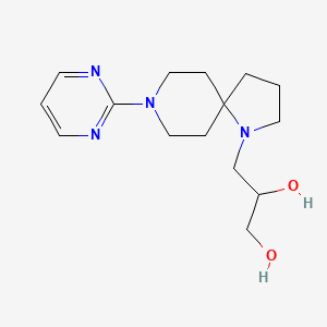 molecular formula C15H24N4O2 B5530515 3-[8-(2-pyrimidinyl)-1,8-diazaspiro[4.5]dec-1-yl]-1,2-propanediol 