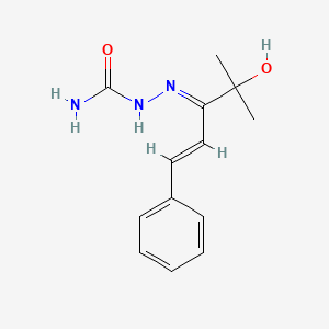 molecular formula C13H17N3O2 B5530559 4-hydroxy-4-methyl-1-phenyl-1-penten-3-one semicarbazone 