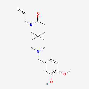 molecular formula C20H28N2O3 B5530574 2-allyl-9-(3-hydroxy-4-methoxybenzyl)-2,9-diazaspiro[5.5]undecan-3-one 