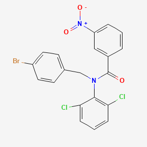 molecular formula C20H13BrCl2N2O3 B5530587 N-(4-bromobenzyl)-N-(2,6-dichlorophenyl)-3-nitrobenzamide 