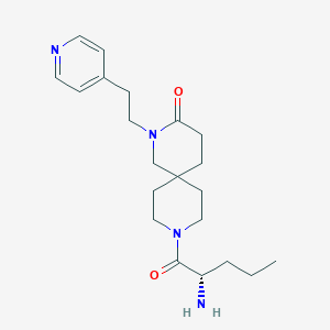 molecular formula C21H32N4O2 B5530610 9-L-norvalyl-2-[2-(4-pyridinyl)ethyl]-2,9-diazaspiro[5.5]undecan-3-one dihydrochloride 