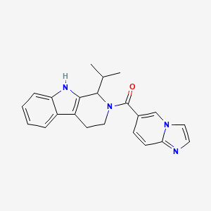 molecular formula C22H22N4O B5530624 2-(imidazo[1,2-a]pyridin-6-ylcarbonyl)-1-isopropyl-2,3,4,9-tetrahydro-1H-beta-carboline 