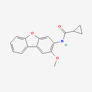 molecular formula C17H15NO3 B5530640 N-(2-methoxydibenzo[b,d]furan-3-yl)cyclopropanecarboxamide 