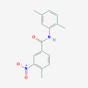 molecular formula C16H16N2O3 B5530654 N-(2,5-dimethylphenyl)-4-methyl-3-nitrobenzamide 