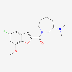 molecular formula C18H23ClN2O3 B5530692 (3S)-1-[(5-chloro-7-methoxy-1-benzofuran-2-yl)carbonyl]-N,N-dimethylazepan-3-amine 