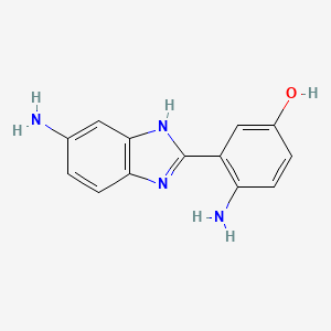 molecular formula C13H12N4O B5530711 4-amino-3-(5-amino-1H-benzimidazol-2-yl)phenol 