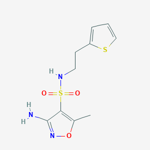 molecular formula C10H13N3O3S2 B5530742 3-amino-5-methyl-N-[2-(2-thienyl)ethyl]-4-isoxazolesulfonamide 