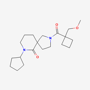 molecular formula C20H32N2O3 B5530778 7-cyclopentyl-2-{[1-(methoxymethyl)cyclobutyl]carbonyl}-2,7-diazaspiro[4.5]decan-6-one 