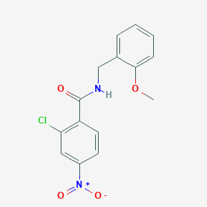 molecular formula C15H13ClN2O4 B5530815 2-chloro-N-(2-methoxybenzyl)-4-nitrobenzamide 