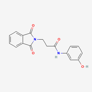 molecular formula C17H14N2O4 B5530844 3-(1,3-dioxo-1,3-dihydro-2H-isoindol-2-yl)-N-(3-hydroxyphenyl)propanamide 