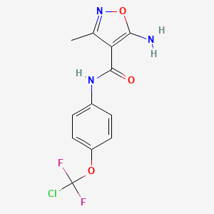 molecular formula C12H10ClF2N3O3 B5530848 5-amino-N-{4-[chloro(difluoro)methoxy]phenyl}-3-methylisoxazole-4-carboxamide CAS No. 524036-07-5