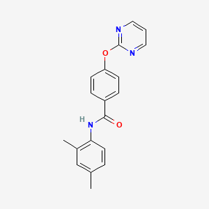 molecular formula C19H17N3O2 B5530855 N-(2,4-dimethylphenyl)-4-(2-pyrimidinyloxy)benzamide 