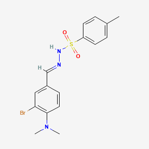 molecular formula C16H18BrN3O2S B5530860 N'-[3-bromo-4-(dimethylamino)benzylidene]-4-methylbenzenesulfonohydrazide 