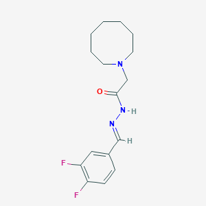 molecular formula C16H21F2N3O B5530866 2-(1-azocanyl)-N'-(3,4-difluorobenzylidene)acetohydrazide 