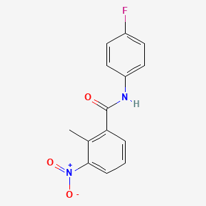 molecular formula C14H11FN2O3 B5530868 N-(4-fluorophenyl)-2-methyl-3-nitrobenzamide 