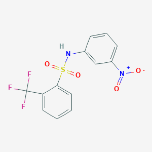molecular formula C13H9F3N2O4S B5530889 N-(3-硝基苯基)-2-(三氟甲基)苯磺酰胺 