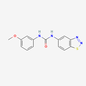 molecular formula C14H12N4O2S B5530896 N-1,2,3-benzothiadiazol-5-yl-N'-(3-methoxyphenyl)urea 