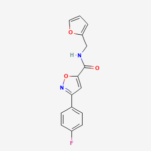 molecular formula C15H11FN2O3 B5530897 3-(4-fluorophenyl)-N-(2-furylmethyl)-5-isoxazolecarboxamide 