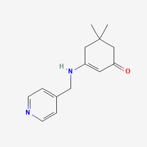 molecular formula C14H18N2O B5530901 5,5-dimethyl-3-[(4-pyridinylmethyl)amino]-2-cyclohexen-1-one 