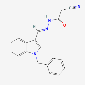 molecular formula C19H16N4O B5530915 N'-[(1-benzyl-1H-indol-3-yl)methylene]-2-cyanoacetohydrazide 