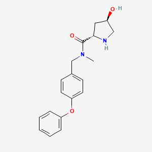 molecular formula C19H22N2O3 B5530919 (4R)-4-hydroxy-N-methyl-N-(4-phenoxybenzyl)-L-prolinamide 