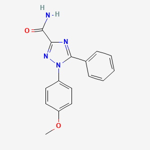 molecular formula C16H14N4O2 B5530939 1-(4-methoxyphenyl)-5-phenyl-1H-1,2,4-triazole-3-carboxamide 