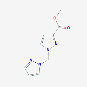 molecular formula C9H10N4O2 B5530958 methyl 1-(1H-pyrazol-1-ylmethyl)-1H-pyrazole-3-carboxylate CAS No. 1001499-89-3