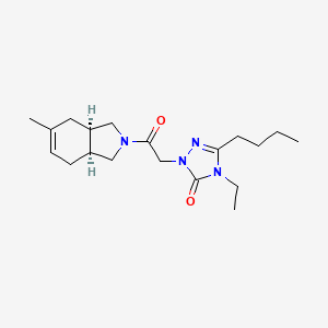 molecular formula C19H30N4O2 B5530974 5-butyl-4-ethyl-2-{2-[(3aR*,7aS*)-5-methyl-1,3,3a,4,7,7a-hexahydro-2H-isoindol-2-yl]-2-oxoethyl}-2,4-dihydro-3H-1,2,4-triazol-3-one 