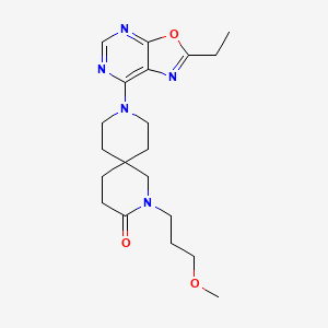 molecular formula C20H29N5O3 B5530988 9-(2-ethyl[1,3]oxazolo[5,4-d]pyrimidin-7-yl)-2-(3-methoxypropyl)-2,9-diazaspiro[5.5]undecan-3-one 