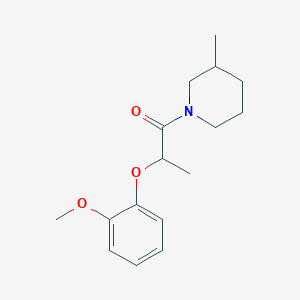 molecular formula C16H23NO3 B5530994 1-[2-(2-methoxyphenoxy)propanoyl]-3-methylpiperidine 