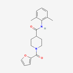 molecular formula C19H22N2O3 B5530998 N-(2,6-dimethylphenyl)-1-(2-furoyl)-4-piperidinecarboxamide 