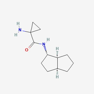 molecular formula C12H20N2O B5531017 1-amino-N-[rel-(1S,3aS,6aS)-octahydro-1-pentalenyl]cyclopropanecarboxamide hydrochloride 