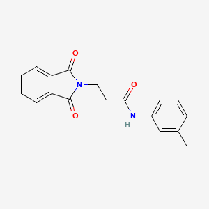 molecular formula C18H16N2O3 B5531030 3-(1,3-dioxo-1,3-dihydro-2H-isoindol-2-yl)-N-(3-methylphenyl)propanamide 