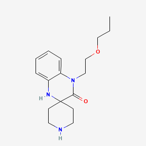 molecular formula C17H25N3O2 B5531073 4'-(2-propoxyethyl)-1',4'-dihydro-3'H-spiro[piperidine-4,2'-quinoxalin]-3'-one hydrochloride 