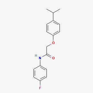 molecular formula C17H18FNO2 B5531114 N-(4-fluorophenyl)-2-(4-isopropylphenoxy)acetamide 