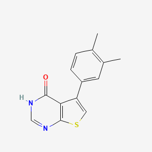 molecular formula C14H12N2OS B5531216 5-(3,4-dimethylphenyl)thieno[2,3-d]pyrimidin-4(3H)-one 
