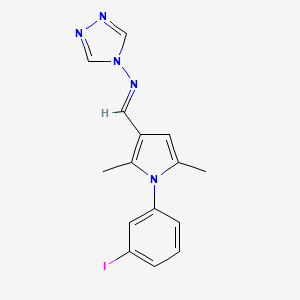 N-{[1-(3-iodophenyl)-2,5-dimethyl-1H-pyrrol-3-yl]methylene}-4H-1,2,4-triazol-4-amine
