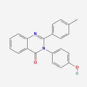 molecular formula C21H16N2O2 B5531290 3-(4-hydroxyphenyl)-2-(4-methylphenyl)-4(3H)-quinazolinone 