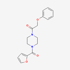 molecular formula C17H18N2O4 B5531306 1-(2-furoyl)-4-(phenoxyacetyl)piperazine 