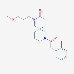 molecular formula C22H32N2O3 B5531374 2-(3-methoxypropyl)-8-[(2-methylphenyl)acetyl]-2,8-diazaspiro[5.5]undecan-3-one 