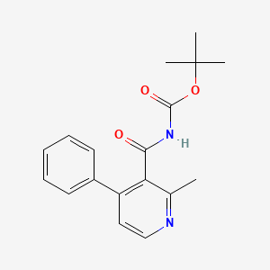 molecular formula C18H20N2O3 B5531392 tert-butyl [(2-methyl-4-phenyl-3-pyridinyl)carbonyl]carbamate 