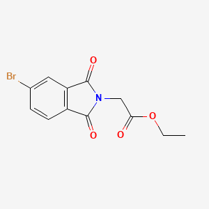 molecular formula C12H10BrNO4 B5531419 ethyl (5-bromo-1,3-dioxo-1,3-dihydro-2H-isoindol-2-yl)acetate 
