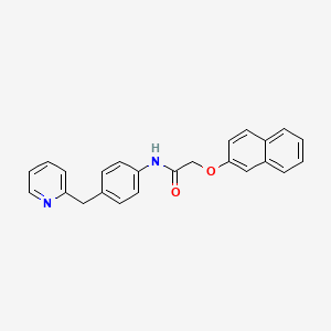 molecular formula C24H20N2O2 B5531430 2-(2-naphthyloxy)-N-[4-(2-pyridinylmethyl)phenyl]acetamide 