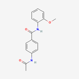 molecular formula C16H16N2O3 B5531469 4-(acetylamino)-N-(2-methoxyphenyl)benzamide 