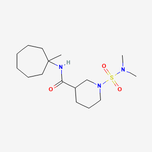 molecular formula C16H31N3O3S B5531512 1-[(dimethylamino)sulfonyl]-N-(1-methylcycloheptyl)-3-piperidinecarboxamide 