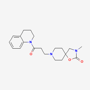 molecular formula C20H27N3O3 B5531525 8-[3-(3,4-dihydroquinolin-1(2H)-yl)-3-oxopropyl]-3-methyl-1-oxa-3,8-diazaspiro[4.5]decan-2-one 